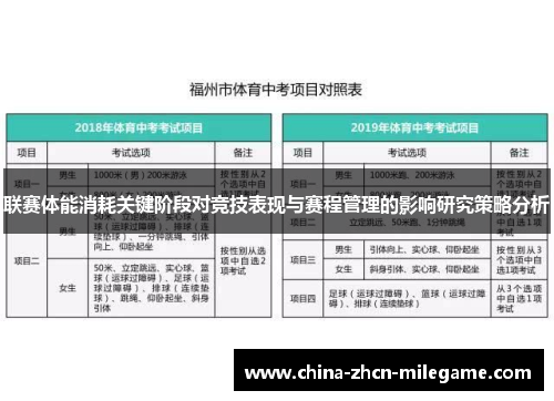 联赛体能消耗关键阶段对竞技表现与赛程管理的影响研究策略分析 联赛体能消耗关键阶段对竞技表现与赛程管理的影响研究策略分析